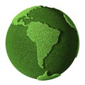 Grass Globe - South America Royalty Free Stock Photo