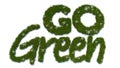Grass Go message made with 3D gendered grass