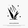 Grass, Grasses, Green, Spring solid Glyph Icon vector Royalty Free Stock Photo