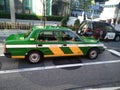 Japanese taxi in Ginza, Tokyo, Japan