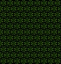 Grass green rotating fans, floral periodic pattern, seamless background