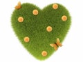 Grass heart Royalty Free Stock Photo