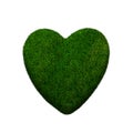 Grass heart isolated on white background Royalty Free Stock Photo