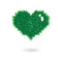 Grass heart shape illustration Royalty Free Stock Photo