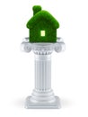 Grass house on a pedestal