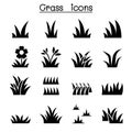 Grass icon set illustration graphic design