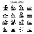 Grass icon set