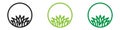 Grass icon vector logo set collection for web app ui Royalty Free Stock Photo