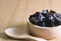 Grass Jelly on wooden table