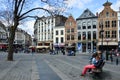 Grass Market Grasmarkt at Agora Square surrounded by preserved historic buildings, near Grand Place in Brussels, Belgium