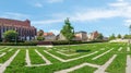 Grass maze in Wroclaw Royalty Free Stock Photo