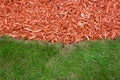 Grass and mulch Royalty Free Stock Photo