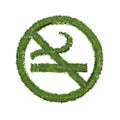 Grass no smoking symbol