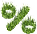 Grass-percents Royalty Free Stock Photo