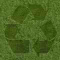 Grass recycle symbol Royalty Free Stock Photo