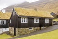 Grass roof house Royalty Free Stock Photo