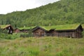 Grass roof houses. Royalty Free Stock Photo