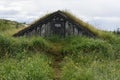 Grass roofed cattle shed