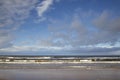 Grass sand dune beach sea view, Baltic Sea Royalty Free Stock Photo