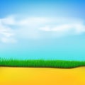 Grass sand sky Royalty Free Stock Photo