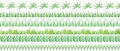 Grass seamless patterns, seamless borders set. Decor elements, spring illustration vector Royalty Free Stock Photo