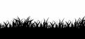 Grass Seamless Silhouette Horizon Background Template Vector Illustration Royalty Free Stock Photo