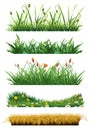 Grass set of vector elements Royalty Free Stock Photo