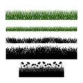 Grass plant silhouette design Royalty Free Stock Photo