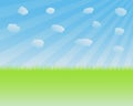 Grass and sky Royalty Free Stock Photo
