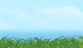 Grass Sky Background Vector Horizontal Graohic Royalty Free Stock Photo