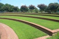 Grass steps at outdoor amphitheater