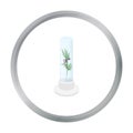 Grass in test tube icon cartoon. Single medicine icon from the big medical, healthcare cartoon.