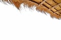 Grass or Thatch roofs on white Background Royalty Free Stock Photo