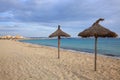 Grass Umbrellas on the Beach