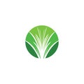 grass vector logo circle icon Royalty Free Stock Photo