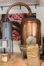 Ancient distiller for the production of perfume in Fragonard factory in Grasse, France