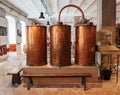 Ancient distiller for the production of perfume in Fragonard factory in Grasse, France