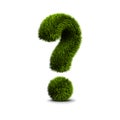 Grassed question symbol Royalty Free Stock Photo