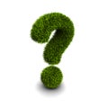Grassed question symbol Royalty Free Stock Photo