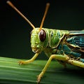grasshopper of grass. generative ai