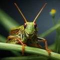 grasshopper of grass. generative ai