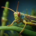 grasshopper of grass. generative ai