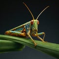 grasshopper of grass. generative ai