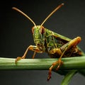 grasshopper of grass. generative ai