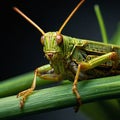 grasshopper of grass. generative ai