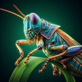 grasshopper of grass. generative ai