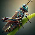 grasshopper of grass. generative ai