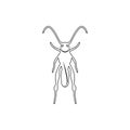 grasshopper icon. Element of insect for mobile concept and web apps icon. Thin line icon for website design and development, app