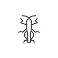 Grasshopper insect line icon