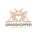 Grasshopper mantis logo